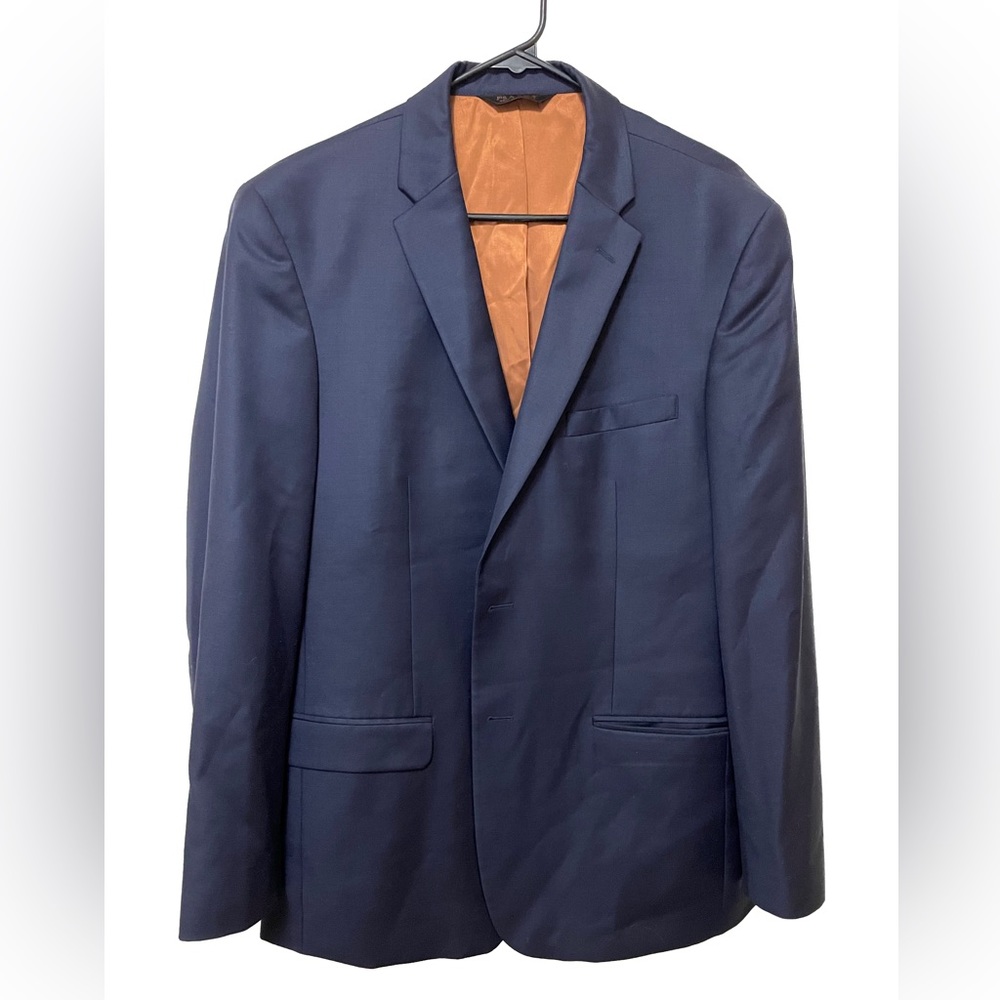 Jos A Bank Mens Slim Fit Navy Blue Blazer